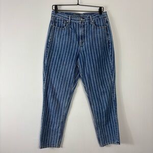 American Eagle Mom Jean Womens 8 Striped Pattern High Rise Straight Leg Fun